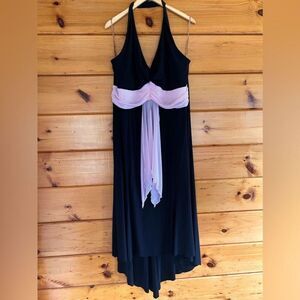 Studio 1940 Women's Black Sleeveless Empire Waist Pink Sash Cocktail Dress 26